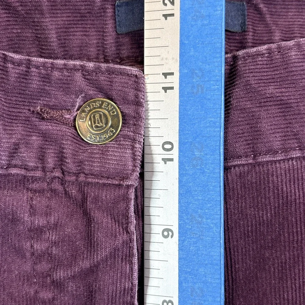Lands End Wine Corduroy‎ Straight Leg Pants Womens Fit 2 Size 20W